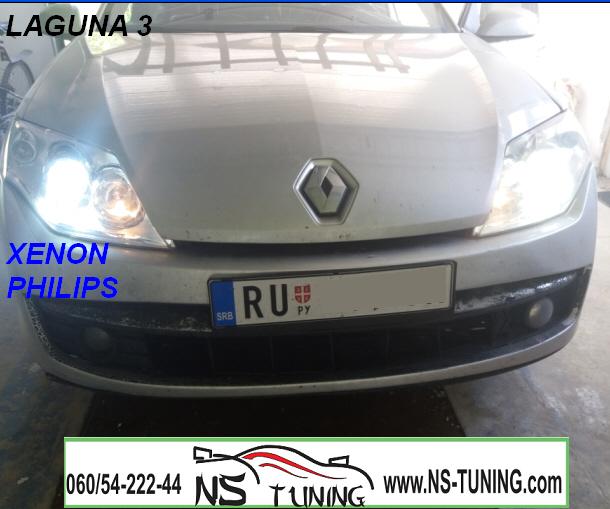 reno laguna 3 xenon svetla h7 sijalica philips ugradnja novi sad